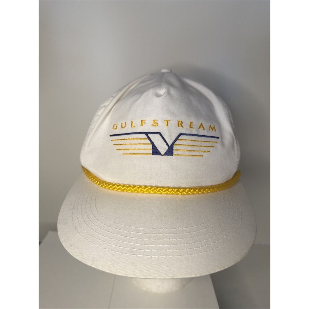 VTG Gulfstream Snapback w/ Gold Cord Hat Cap Aerospace Aviation Velocity